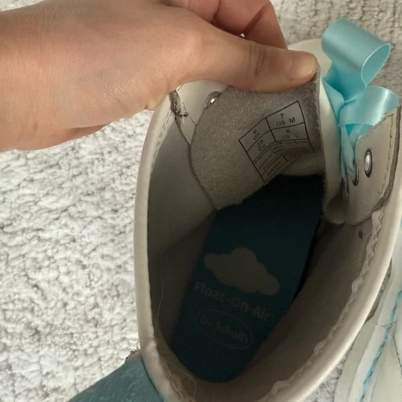 Dr. Martens White and Blue Combat Boots - Picture 6 of 7